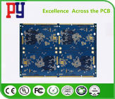 Μπλε πίνακας 1.6MM 8 PCB στρώματος πλαισιωμένος διπλάσιο ENIG τρυπών βύθισης χρυσή 0.25mm επιφάνεια